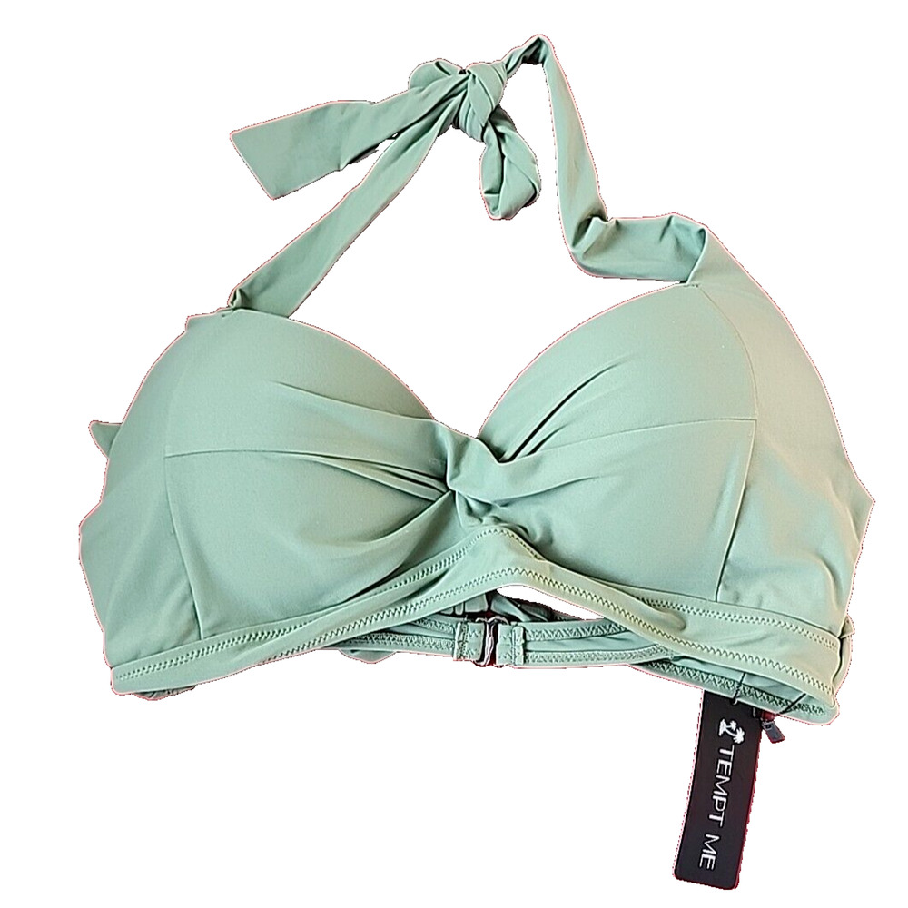Tempt Me bikini swimsuit top XL Green